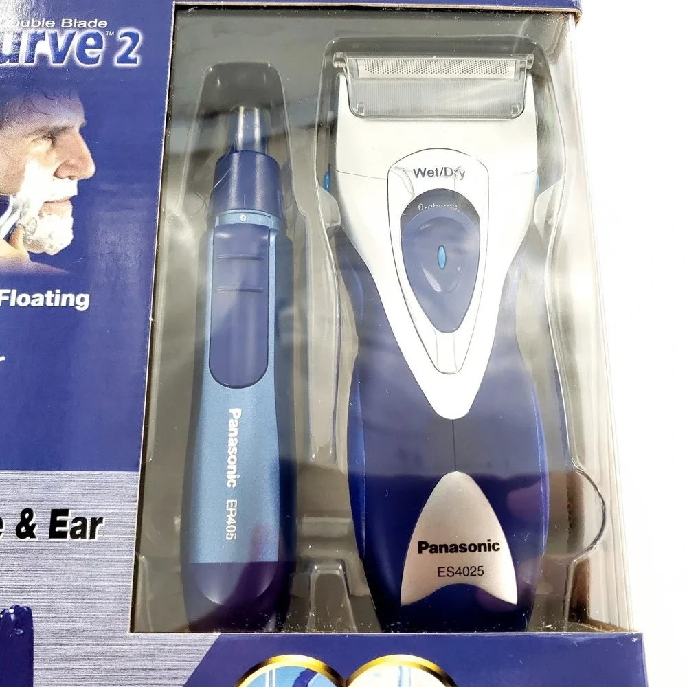 Panasonic ES4025 Wet/Dry Rechargeable Shaver w/ Nose & Ear Trimmer New Sealed